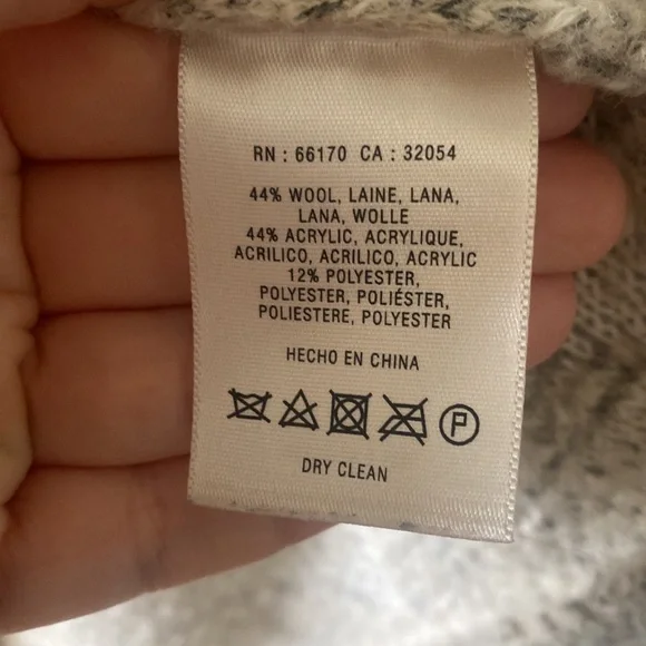 Anthropologie Angel Of The North Wool Blend Drape Tan/Cream Boho Cardigan Large - Picture 8 of 12